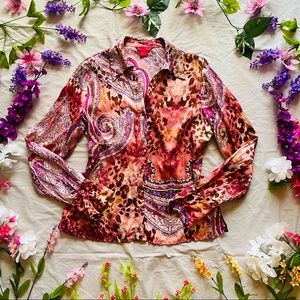 Y2k Sunny Leigh 100% Silk Blouse 

Size:L
About 22” pit to pit